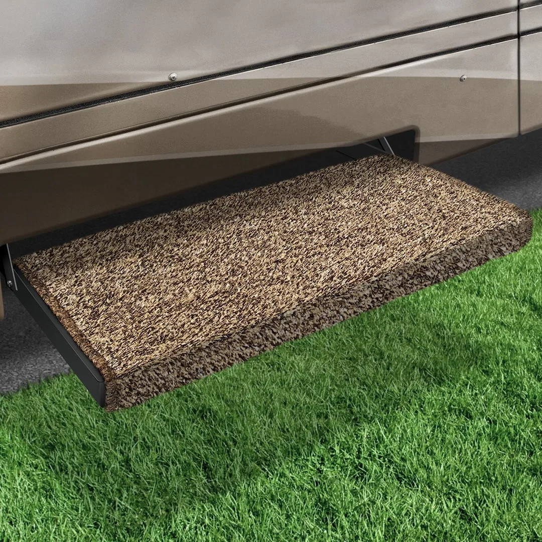 2-0051 – PRESTO FIT Entry Step Rug, Wrap Around Hook And Spring 23 Inch Width Brown Outdoor Turf With Marine Backing ...